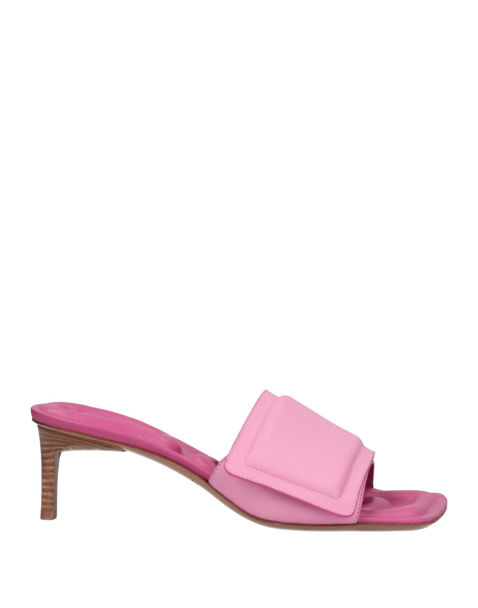 Shop Jacquemus Woman Sandals Pink Size 7 Soft Leather