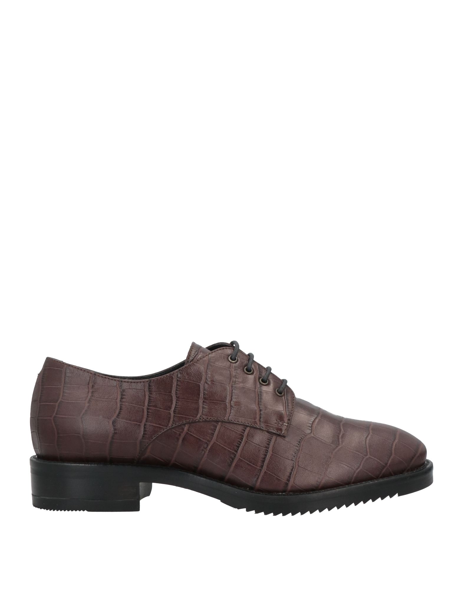 Donna Soft Lace-up Shoes In Dark Brown