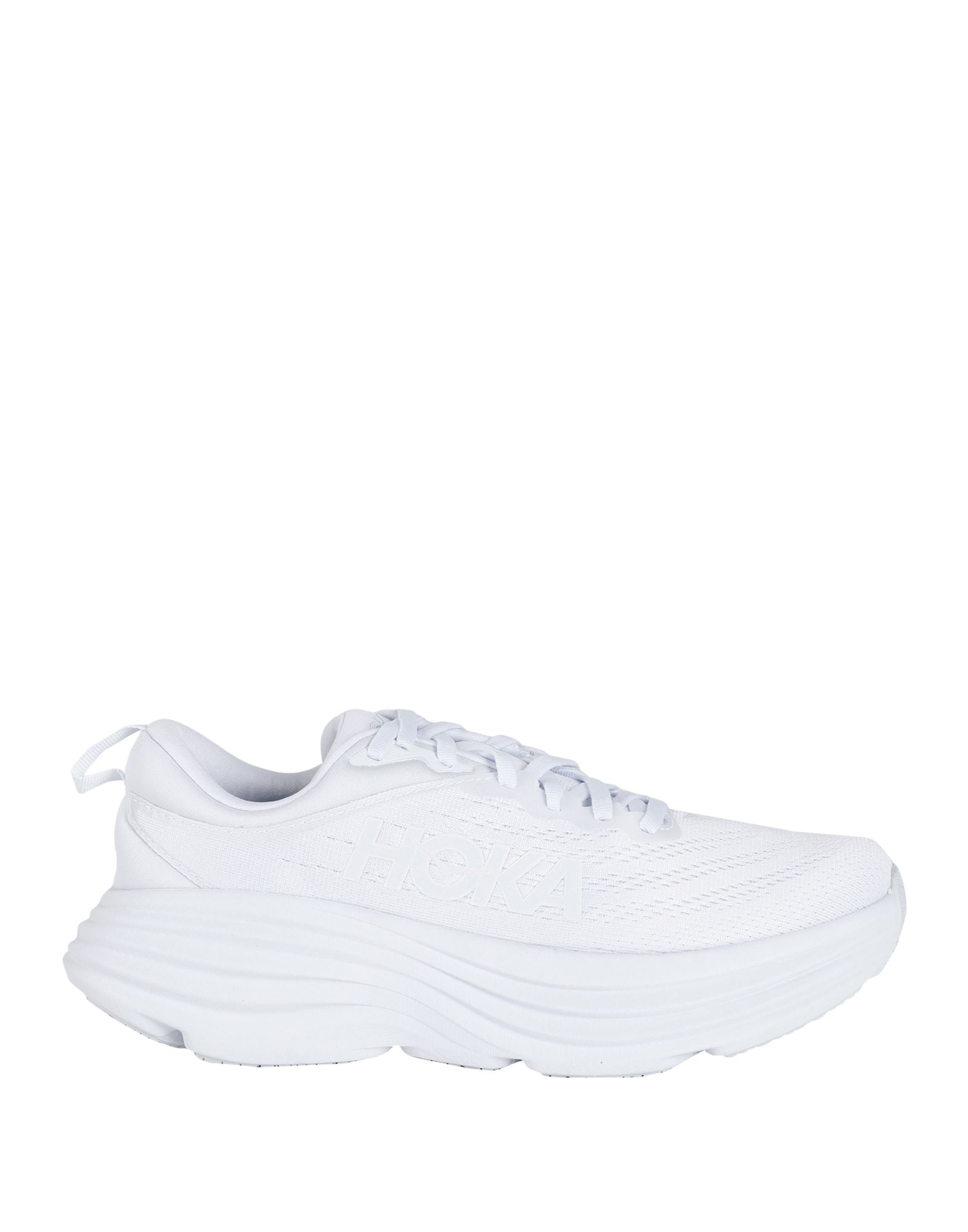 Shop Hoka One One Bondi 8 W Woman Sneakers White Size 5.5 Textile Fibers