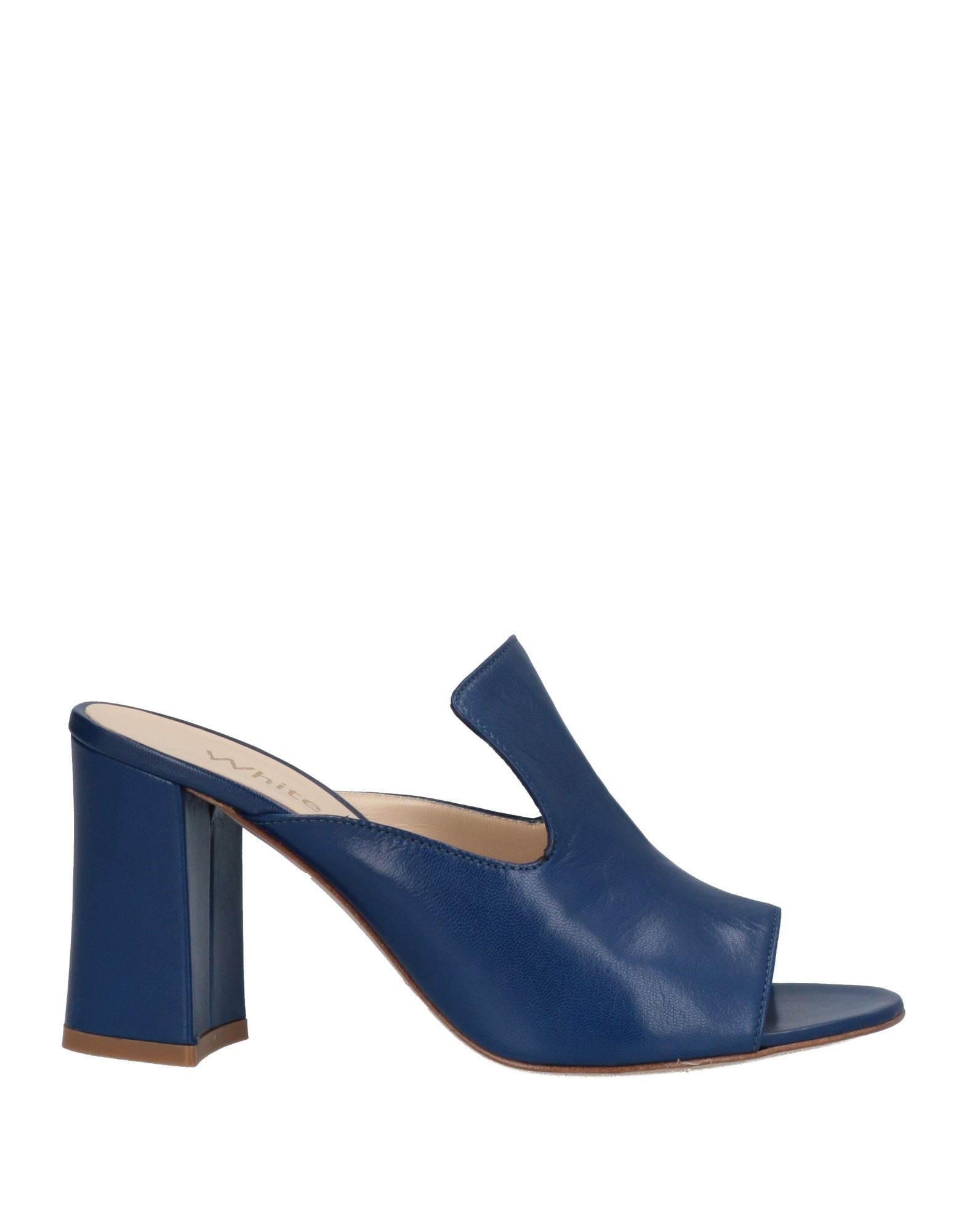 White D' Woman Sandals Bright Blue Size 7.5 Soft Leather