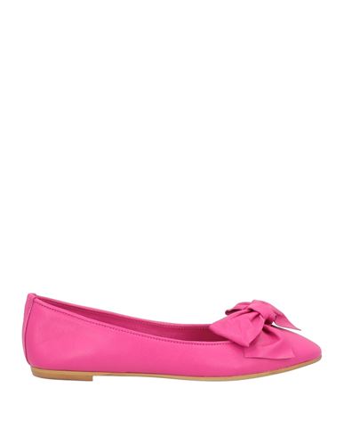 Pollini Woman Ballet Flats Fuchsia Size 5 Soft Leather In Pink