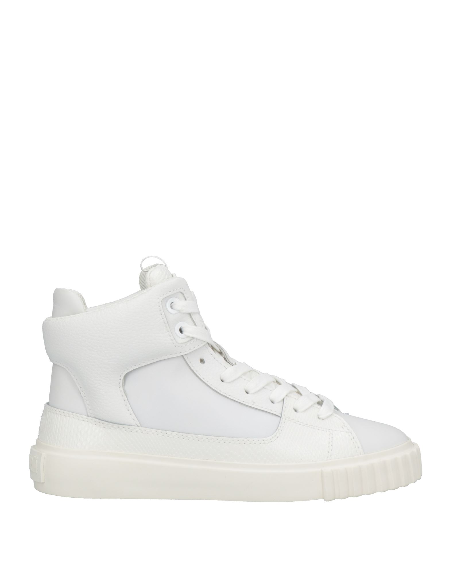 JUST CAVALLI JUST CAVALLI WOMAN SNEAKERS OFF WHITE SIZE 5 SOFT LEATHER 