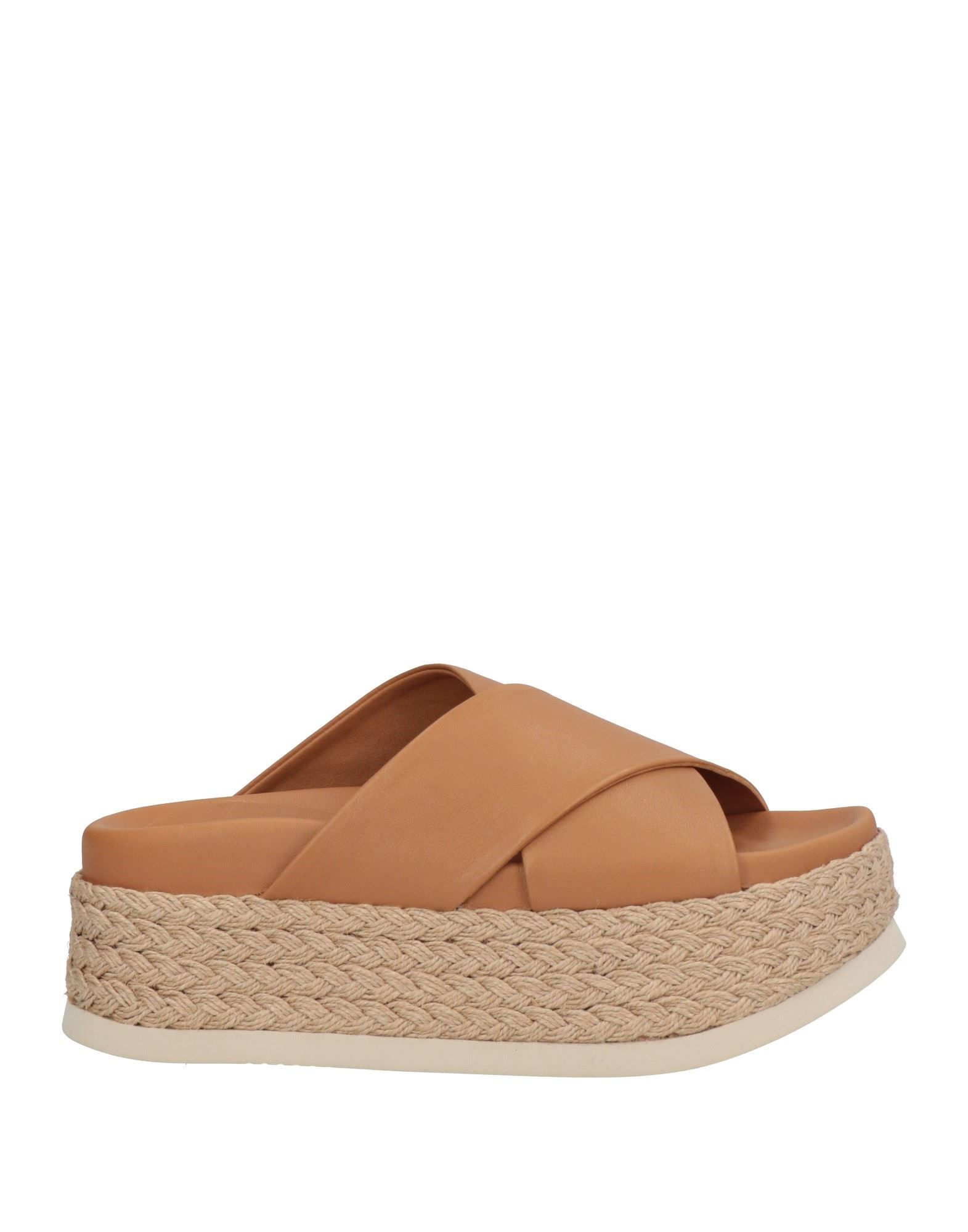 EQÜITARE EQUITARE WOMAN ESPADRILLES CAMEL SIZE 8 SOFT LEATHER