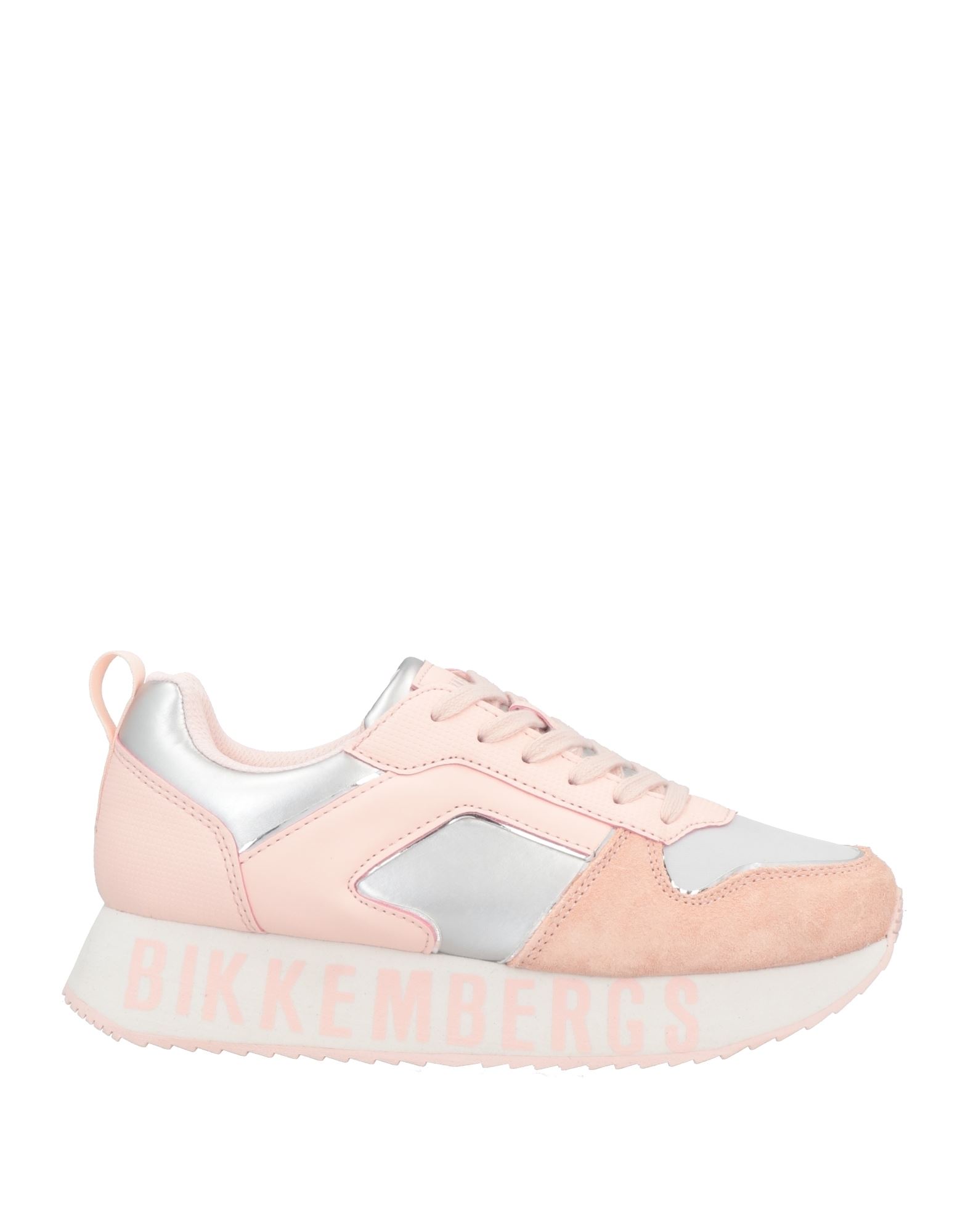 Shop Bikkembergs Woman Sneakers Pink Size 7.5 Soft Leather, Textile Fibers