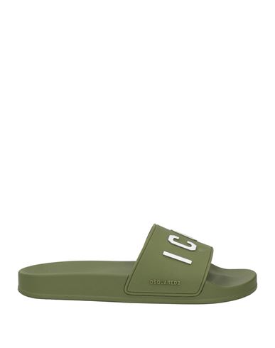 Shop Dsquared2 Man Sandals Military Green Size 9 Rubber