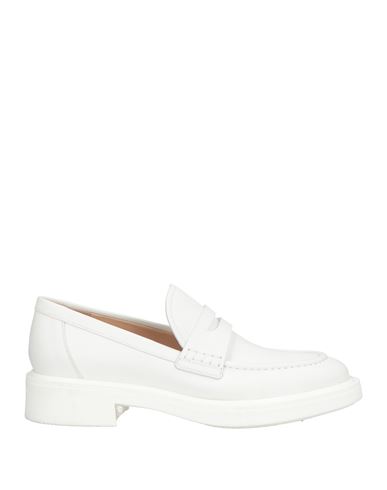 Gianvito Rossi Woman Loafers White Size 7 Soft Leather In White