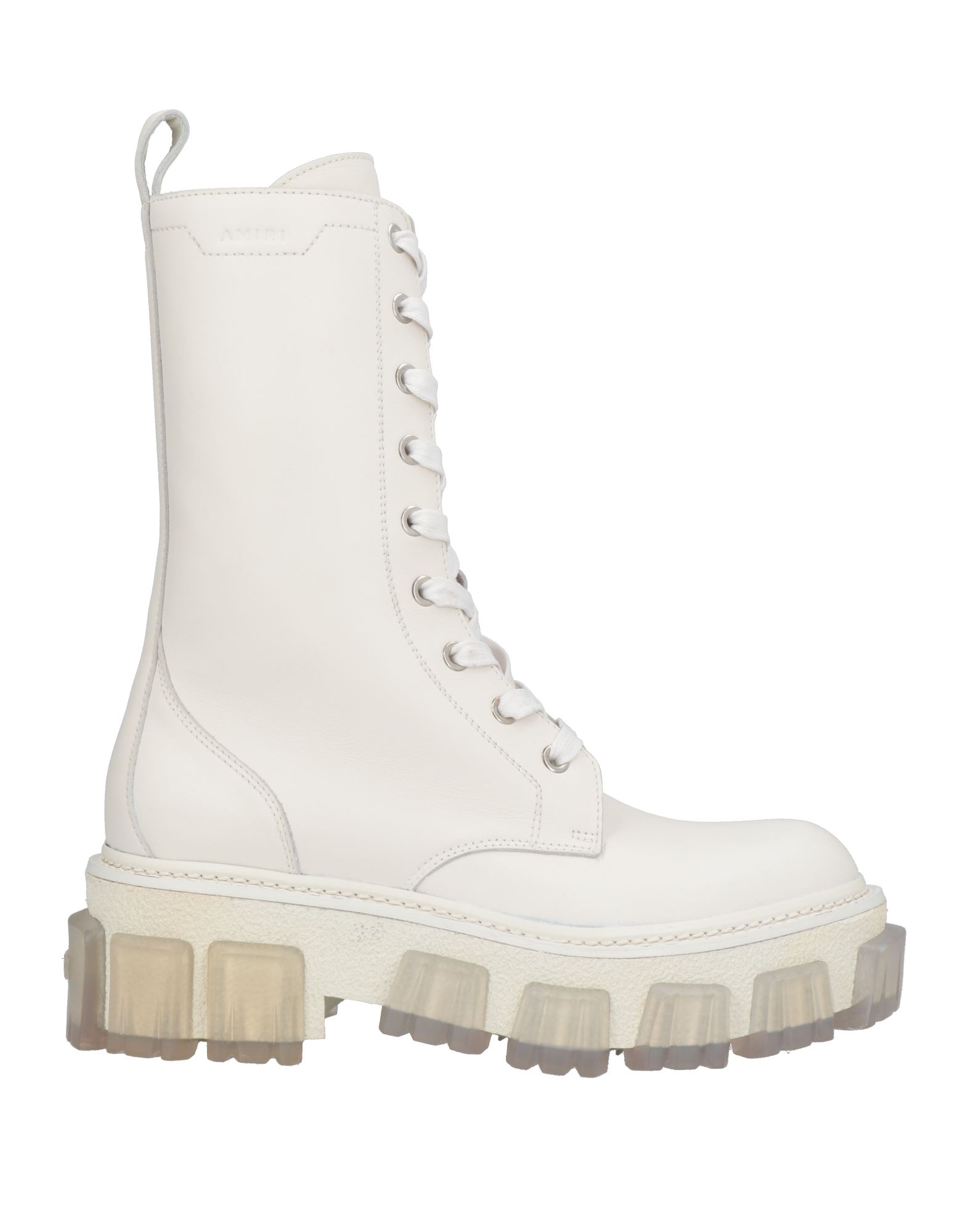 Amiri White Lug Combat Boots In White