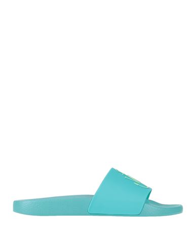 Jw Anderson Man Sandals Turquoise Size 12 Rubber In Blue