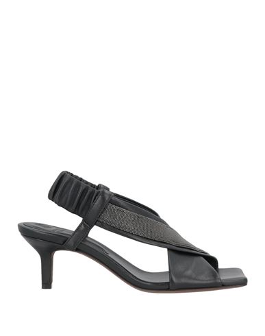 Brunello Cucinelli Woman Sandals Black Size 8 Soft Leather