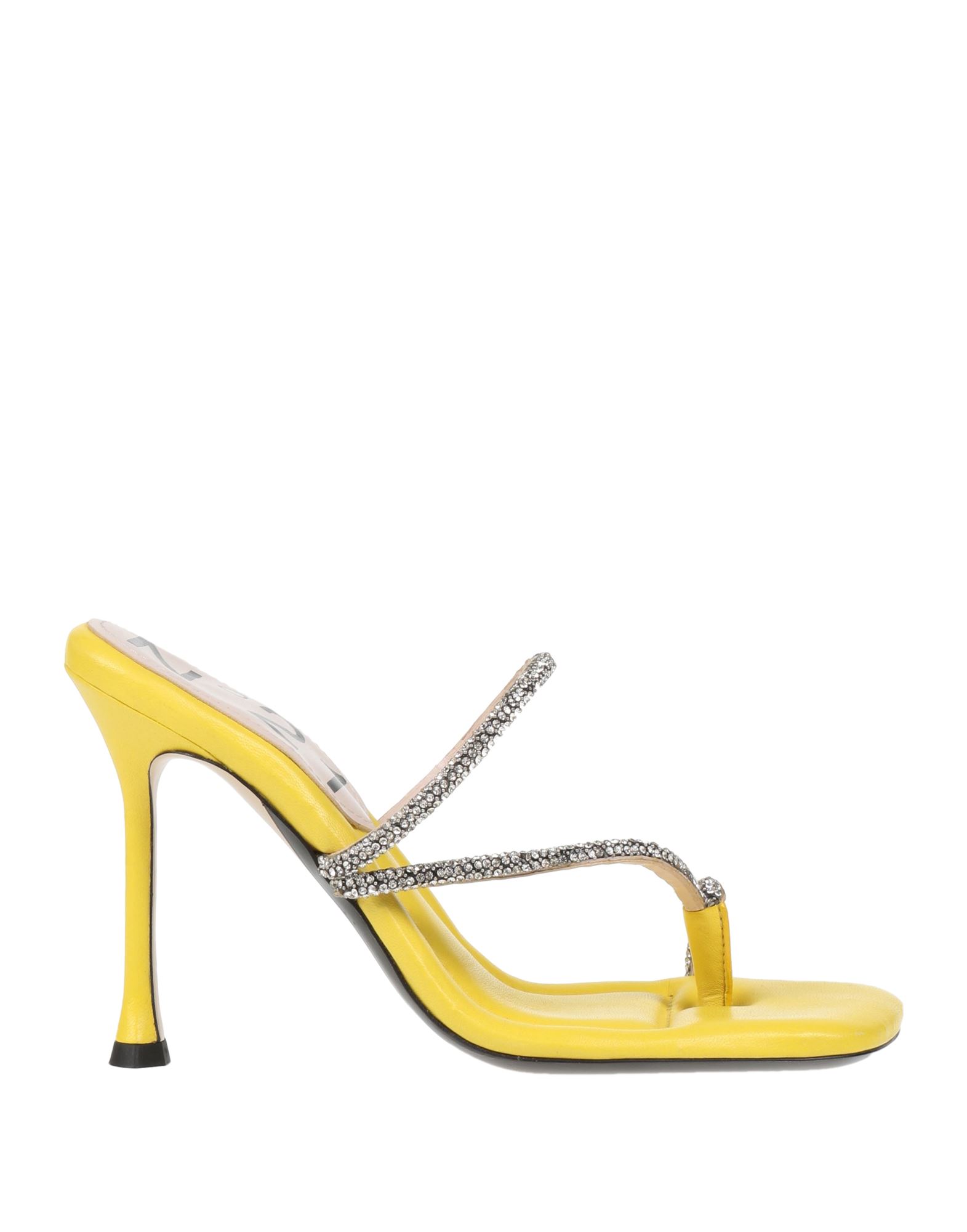 Ndegree21 Toe Strap Sandals In Yellow