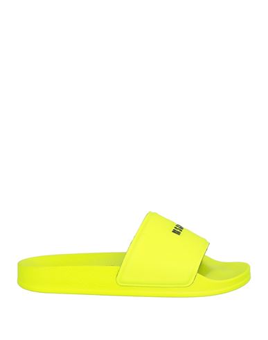 Msgm Woman Sandals Yellow Size 9 Rubber