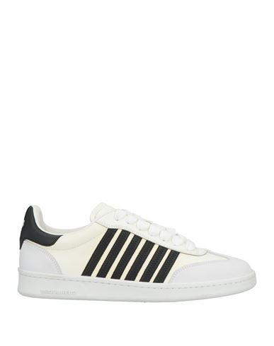Dsquared2 Man Sneakers Ivory Size 8 Calfskin