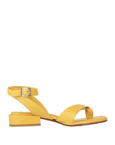Lemaré Woman Thong Sandal Yellow Size 7 Soft Leather