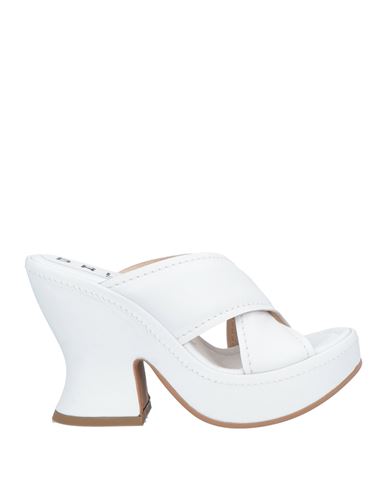 Bruglia Woman Sandals White Size 11 Calfskin