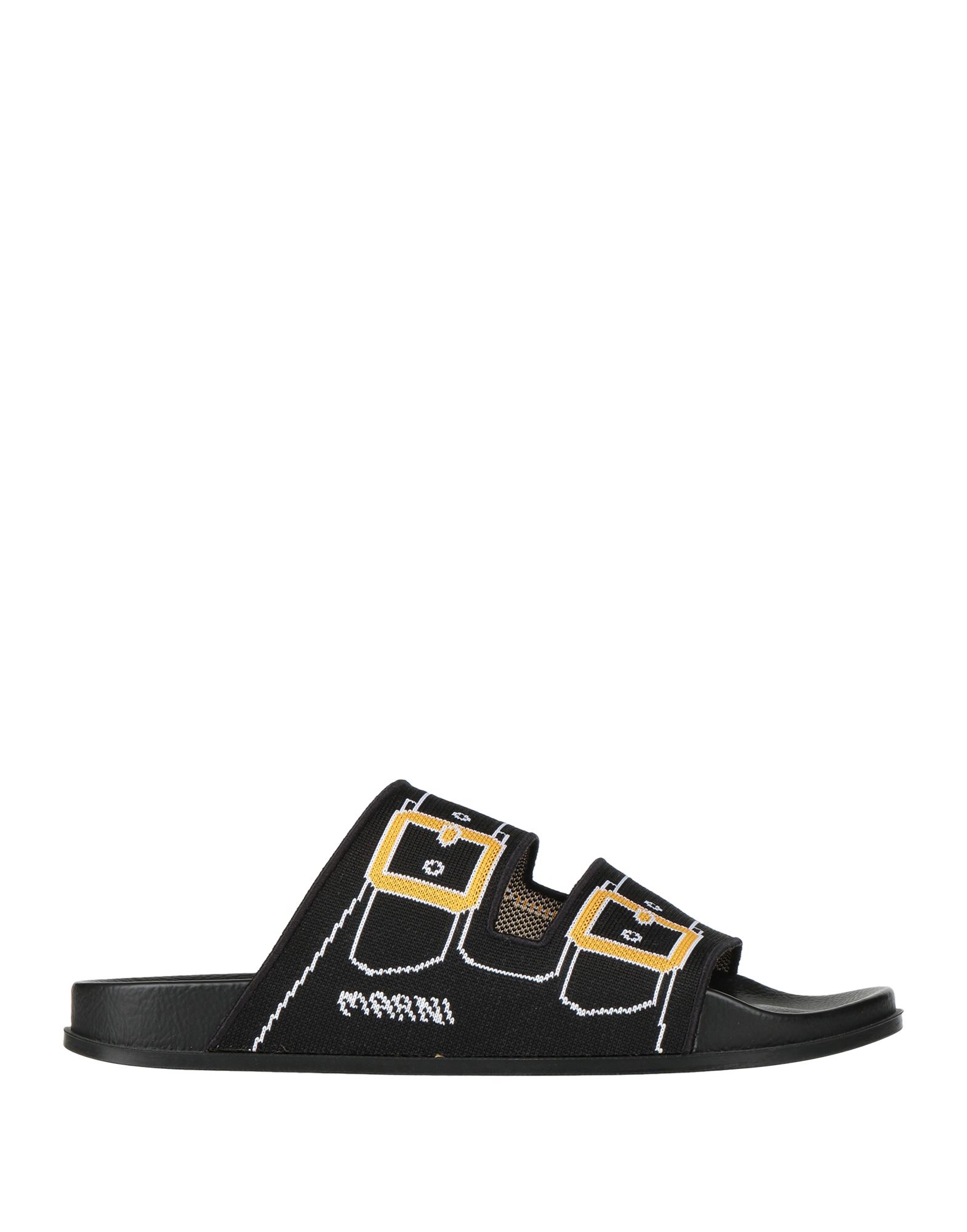 Shop Marni Man Sandals Black Size 9 Textile Fibers
