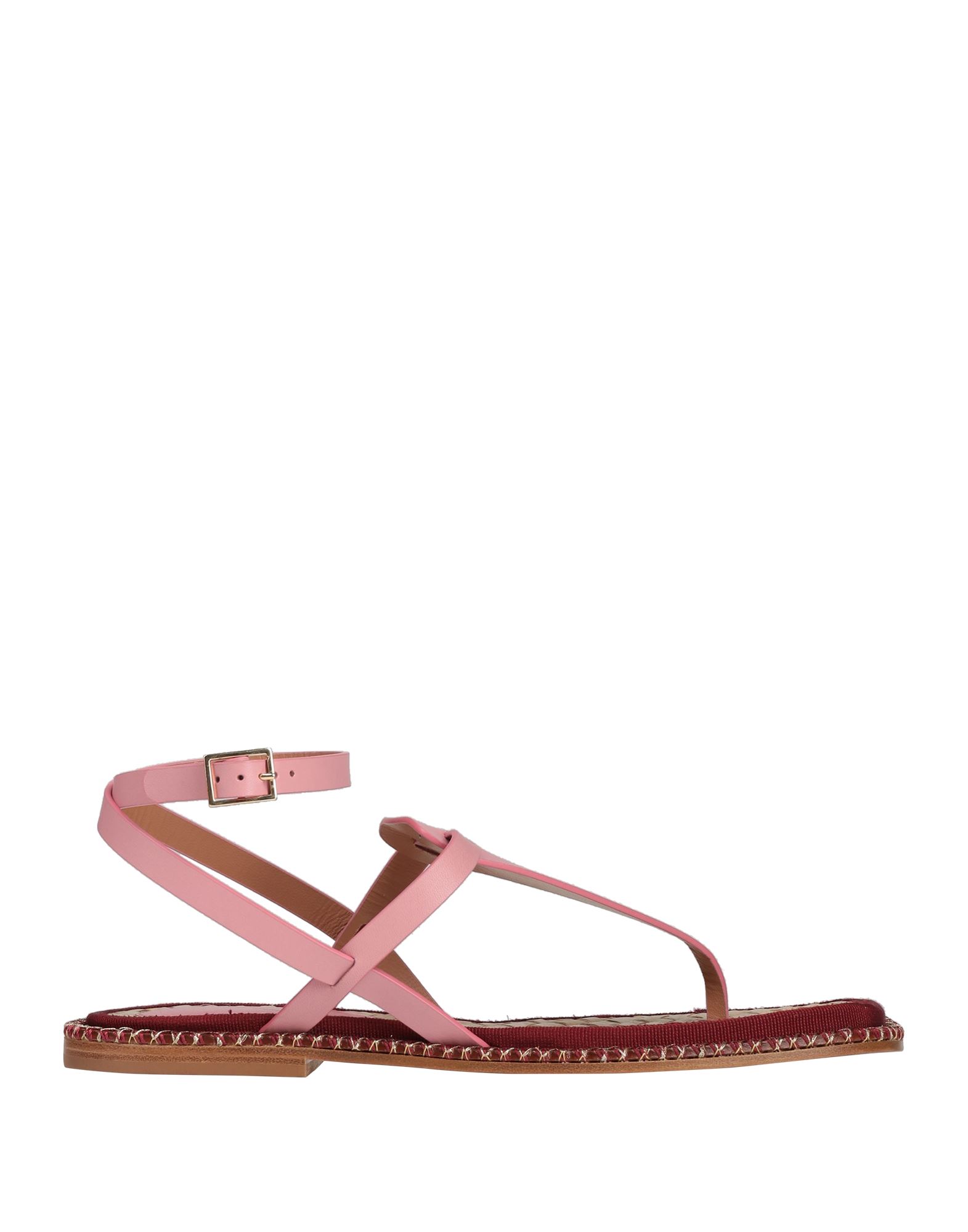 Paola D'arcano Toe Strap Sandals In Pink