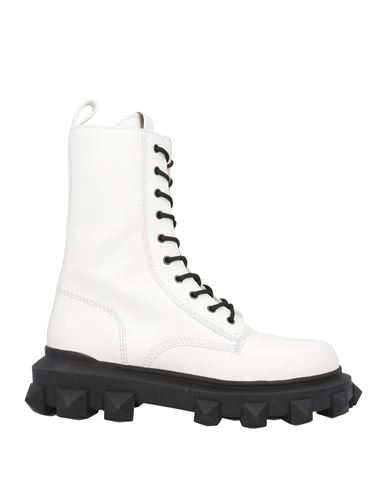 Valentino Garavani Man Ankle Boots White Size 11 Soft Leather In White
