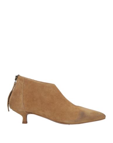 Gio+ Woman Ankle Boots Camel Size 6 Soft Leather In Beige