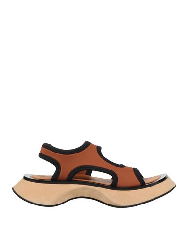 Proenza Schouler Woman Sandals Tan Size 11 Textile Fibers In Brown