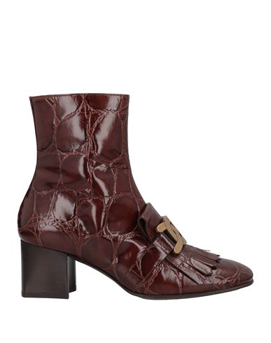Tod's Woman Ankle Boots Brown Size 7 Soft Leather