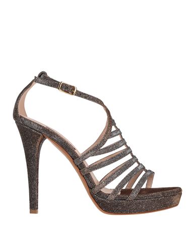 Albano Woman Sandals Gold Size 9 Textile Fibers