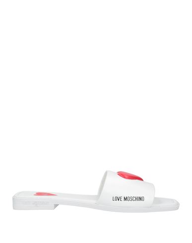 Love Moschino Woman Sandals White Size 10 Calfskin
