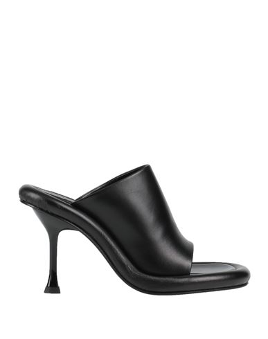 Jw Anderson Woman Sandals Black Size 10 Soft Leather In Black