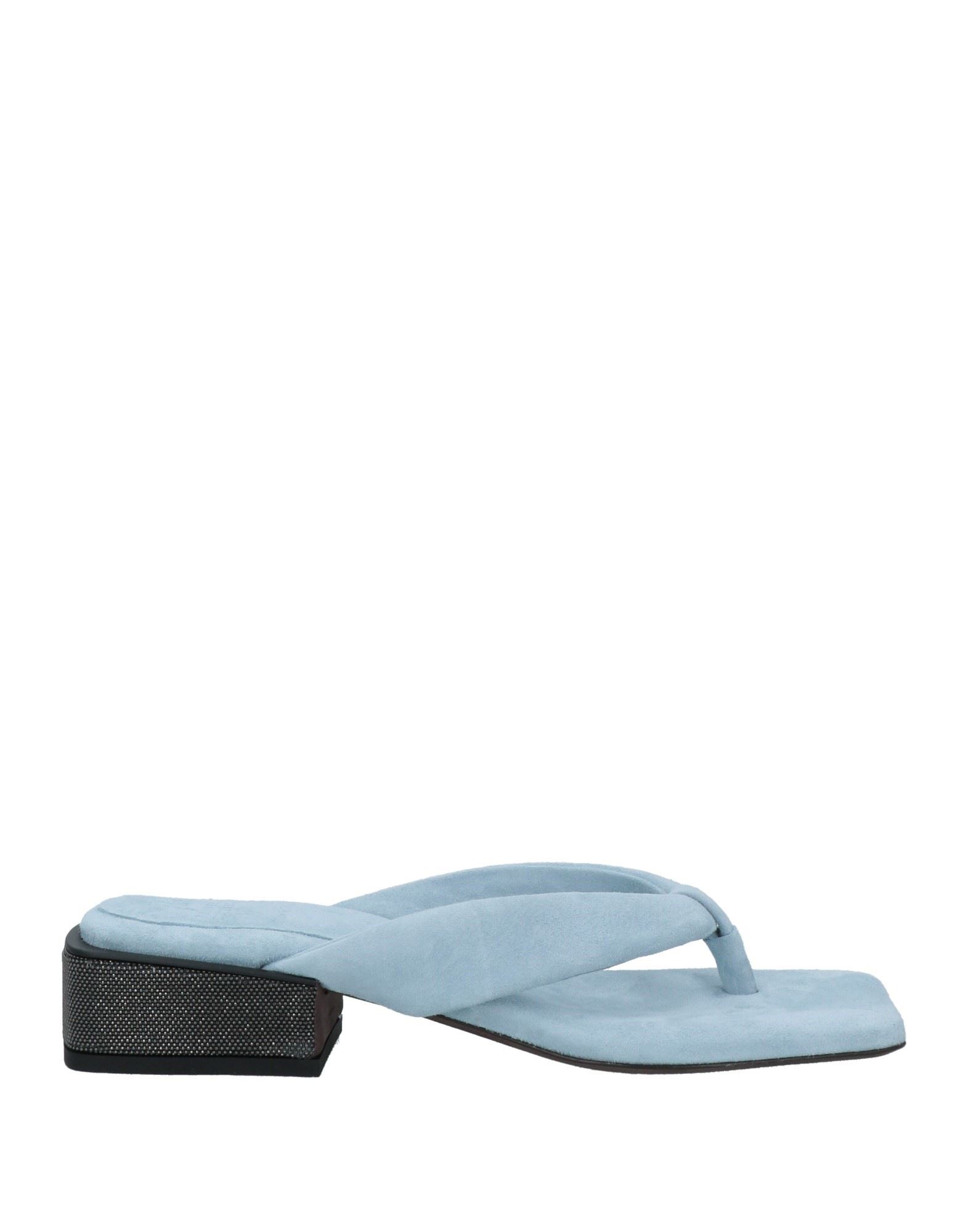 Brunello Cucinelli Toe Strap Sandals In Blue
