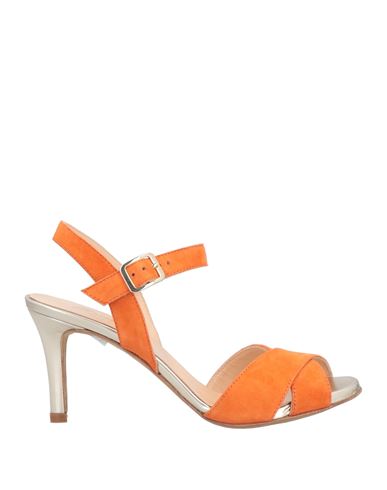 Bruglia Woman Sandals Orange Size 11 Soft Leather