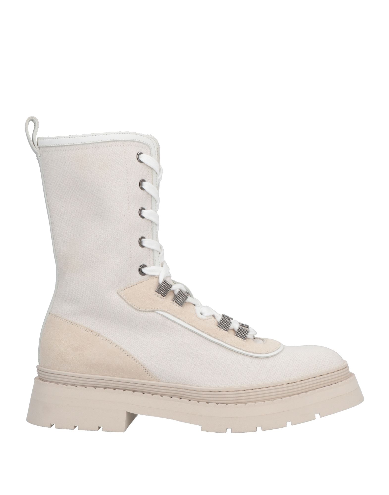Brunello Cucinelli Ankle Boots In White