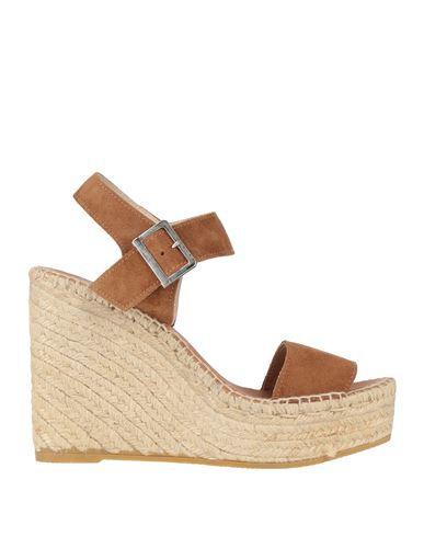 Juncal Aguirre Woman Espadrilles Camel Size 10 Soft Leather In Beige