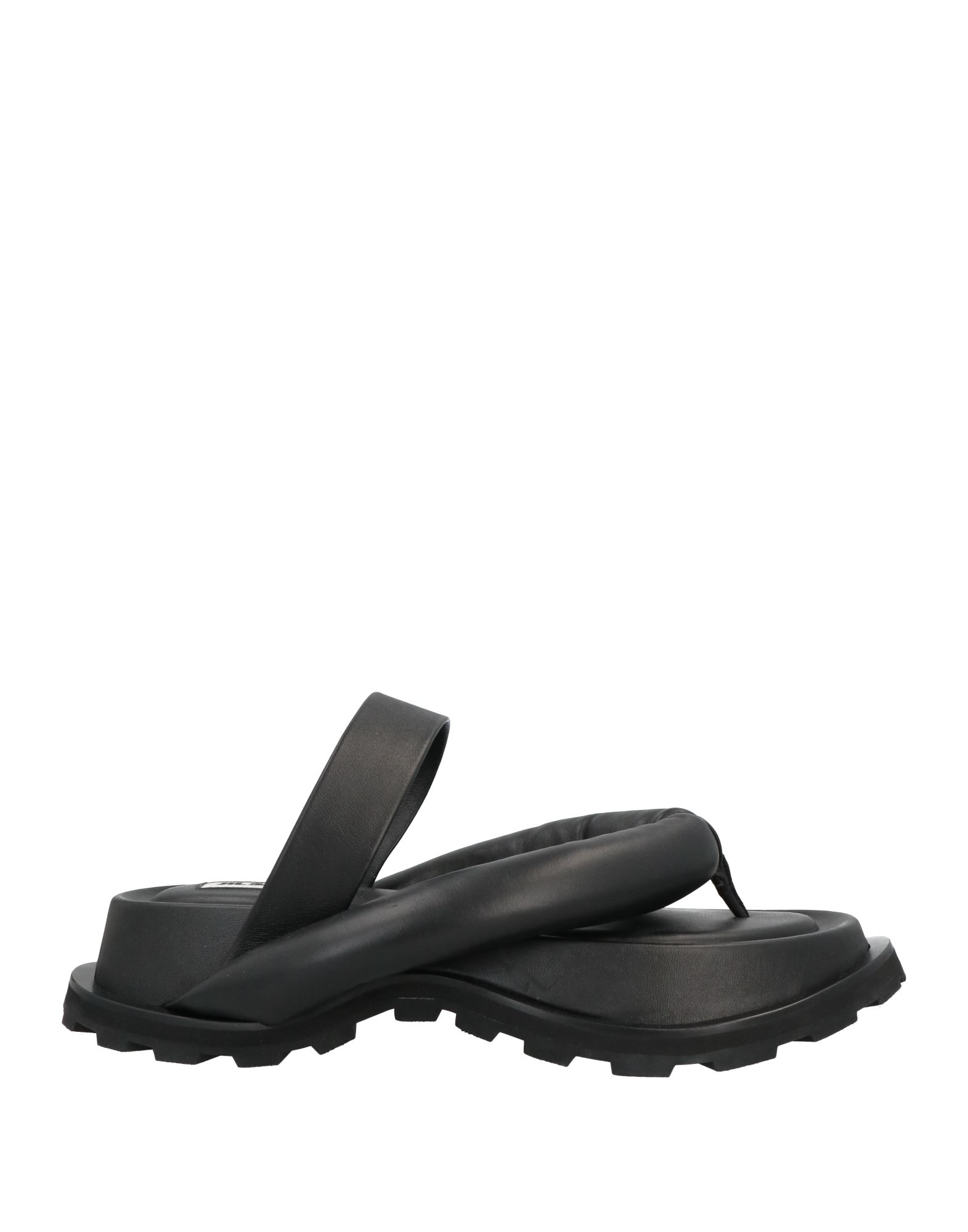 Jil Sander Toe Strap Sandals In Black
