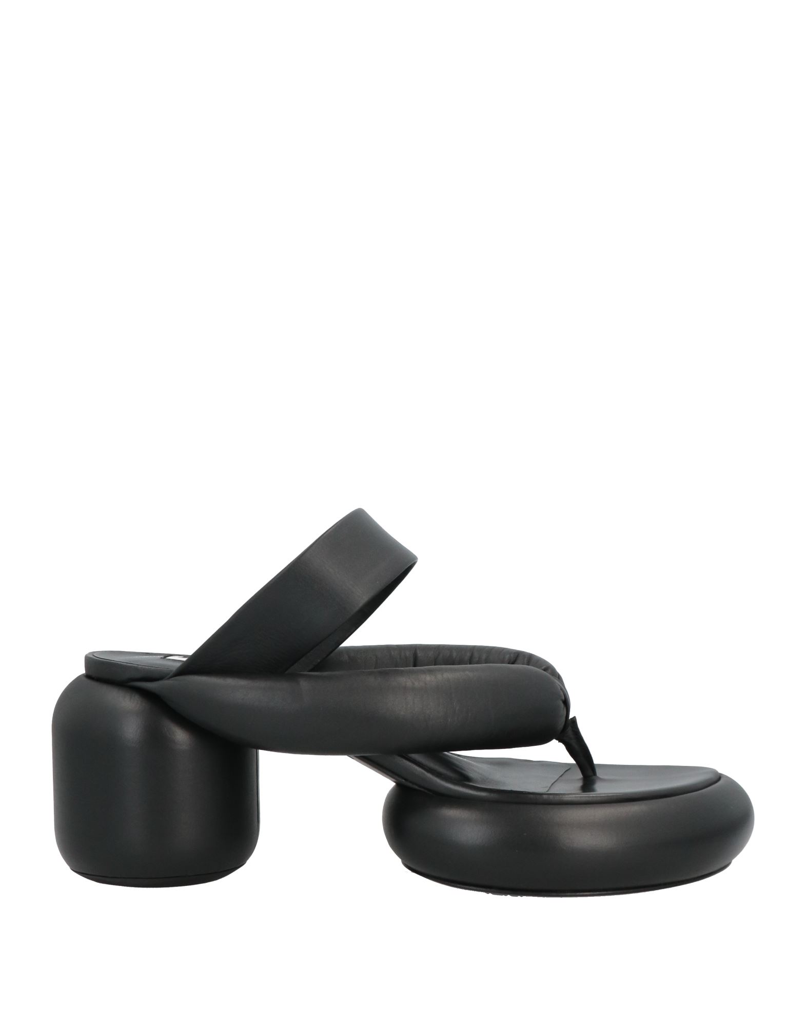 Jil Sander Toe Strap Sandals In Black