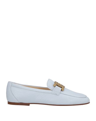 Shop Tod's Woman Loafers Sky Blue Size 6.5 Soft Leather