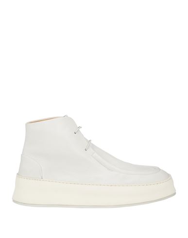 Marsèll Man Ankle Boots Off White Size 9 Leather In Multi