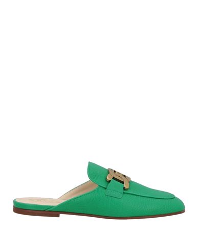 Tod's Mules In Leather In Green