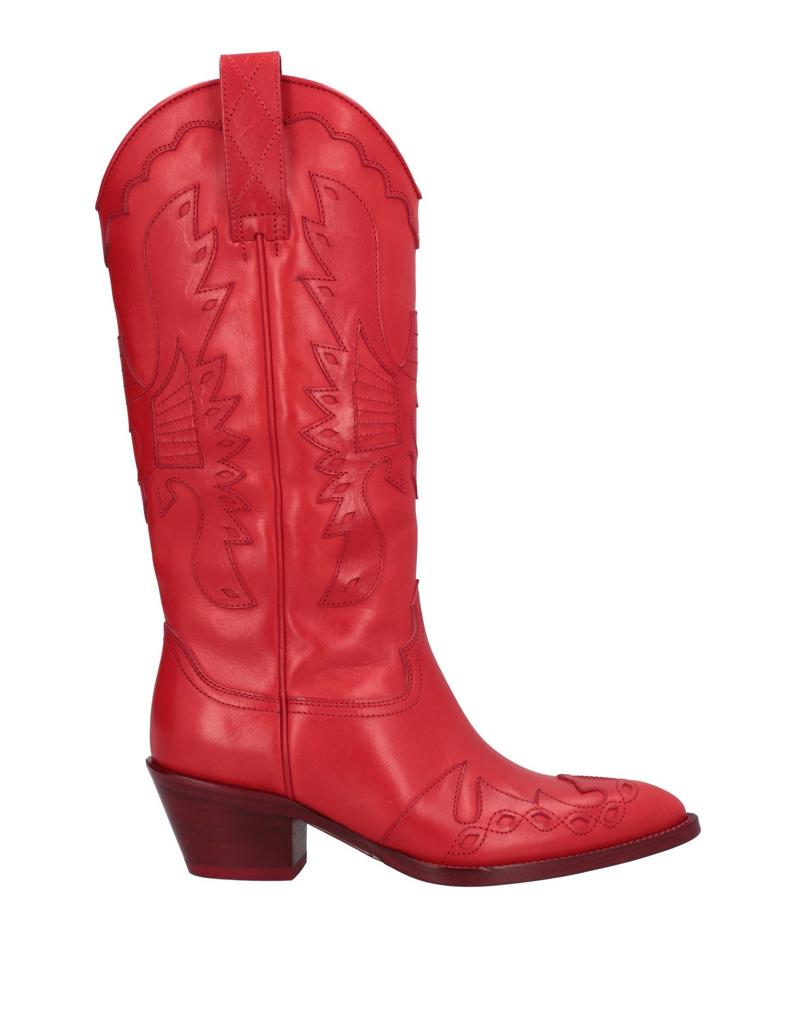 Buttero Knee Boots In Red
