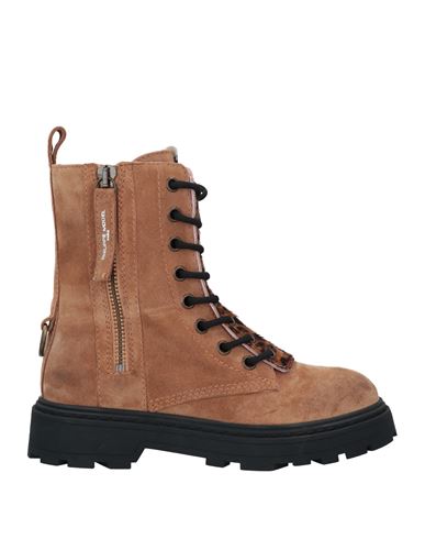 Philippe Model Woman Ankle Boots Camel Size 7 Soft Leather In Beige