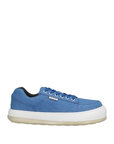 Sunnei Man Sneakers Blue Size 8 Textile Fibers