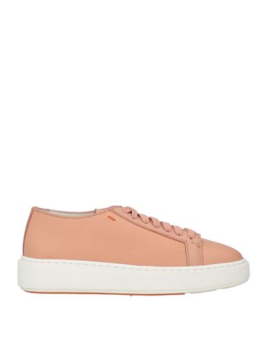 Shop Santoni Woman Sneakers Pastel Pink Size 7 Soft Leather