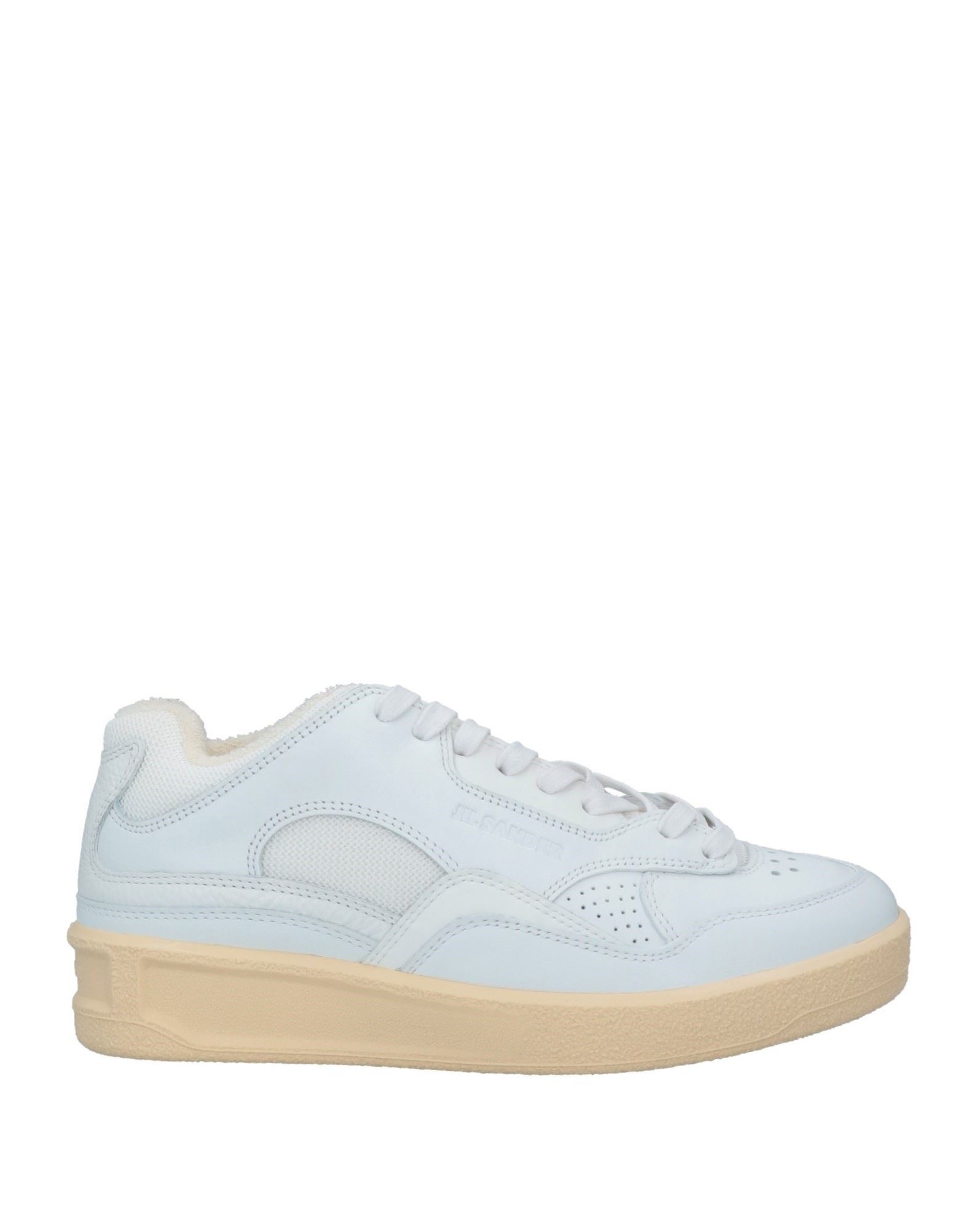 Shop Jil Sander Woman Sneakers White Size 8 Soft Leather