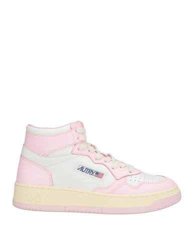 Autry Ladies Pink Medalist Panelled Leather Sneakers In Pink