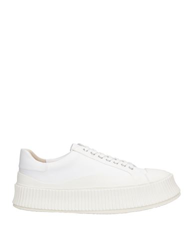 Shop Jil Sander Man Sneakers Ivory Size 8 Textile Fibers In White