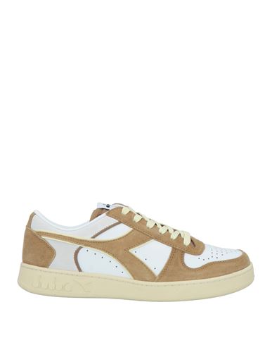 Diadora Man Sneakers Camel Size 10 Soft Leather In Beige