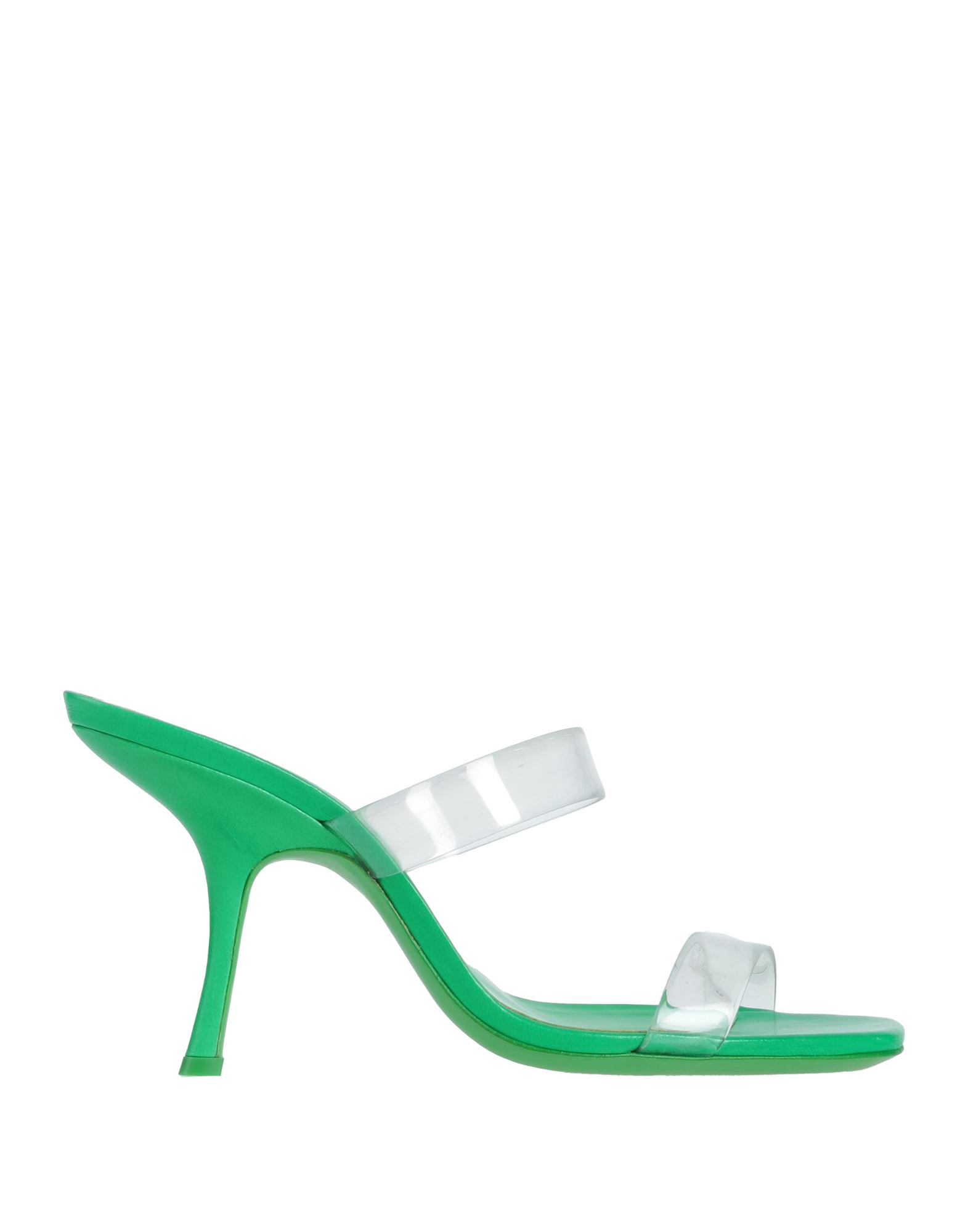 Shop By Far Woman Sandals Green Size 7 Rubber