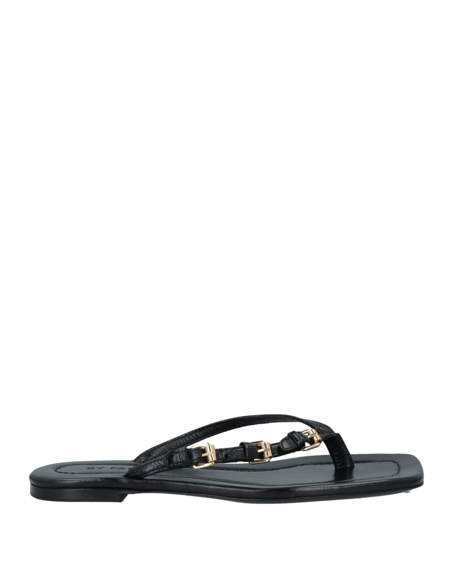 By Far Toe Strap Sandals In Black