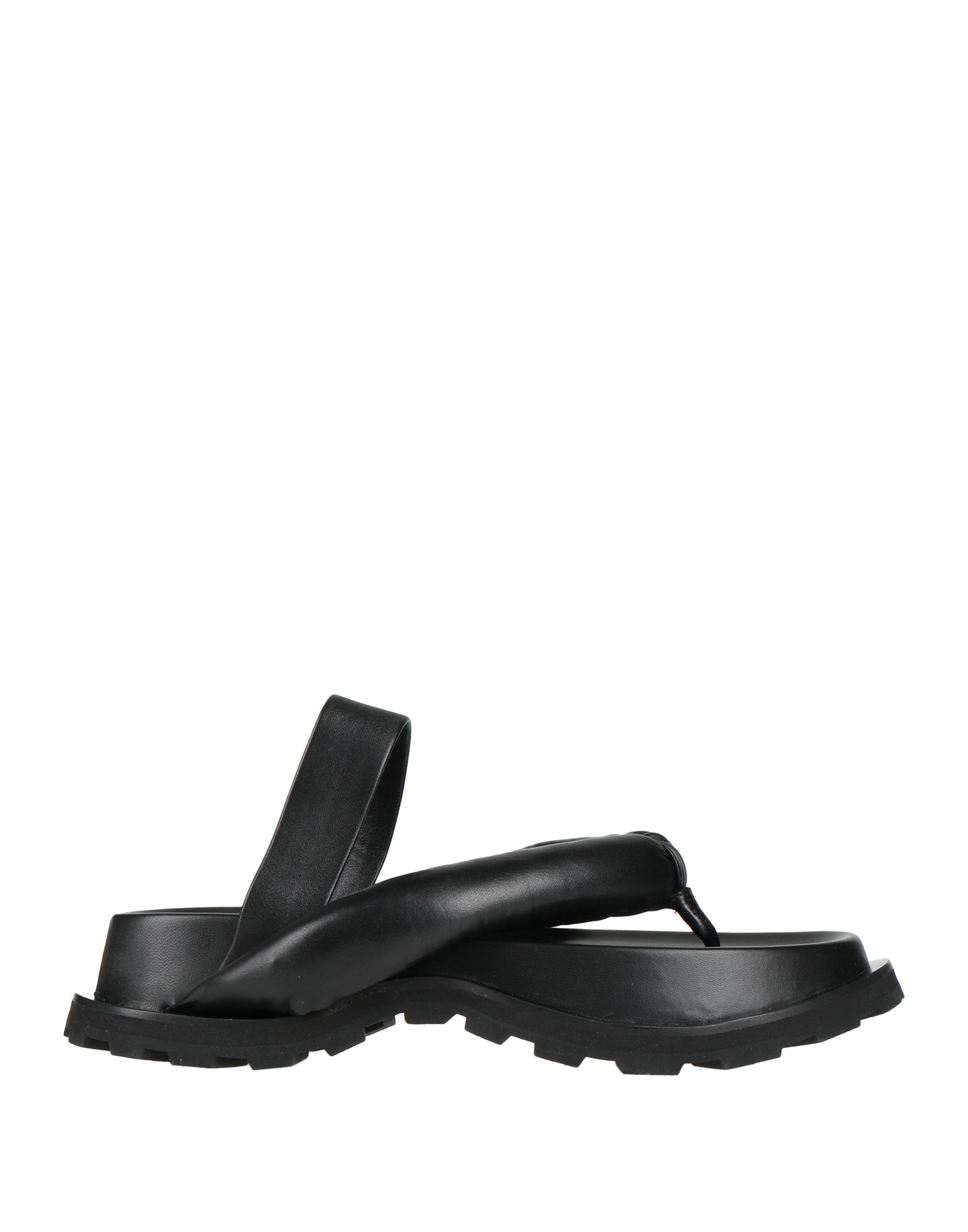 Jil Sander Toe Strap Sandals In Black