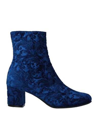 Le Babe Woman Ankle Boots Blue Size 7 Textile Fibers