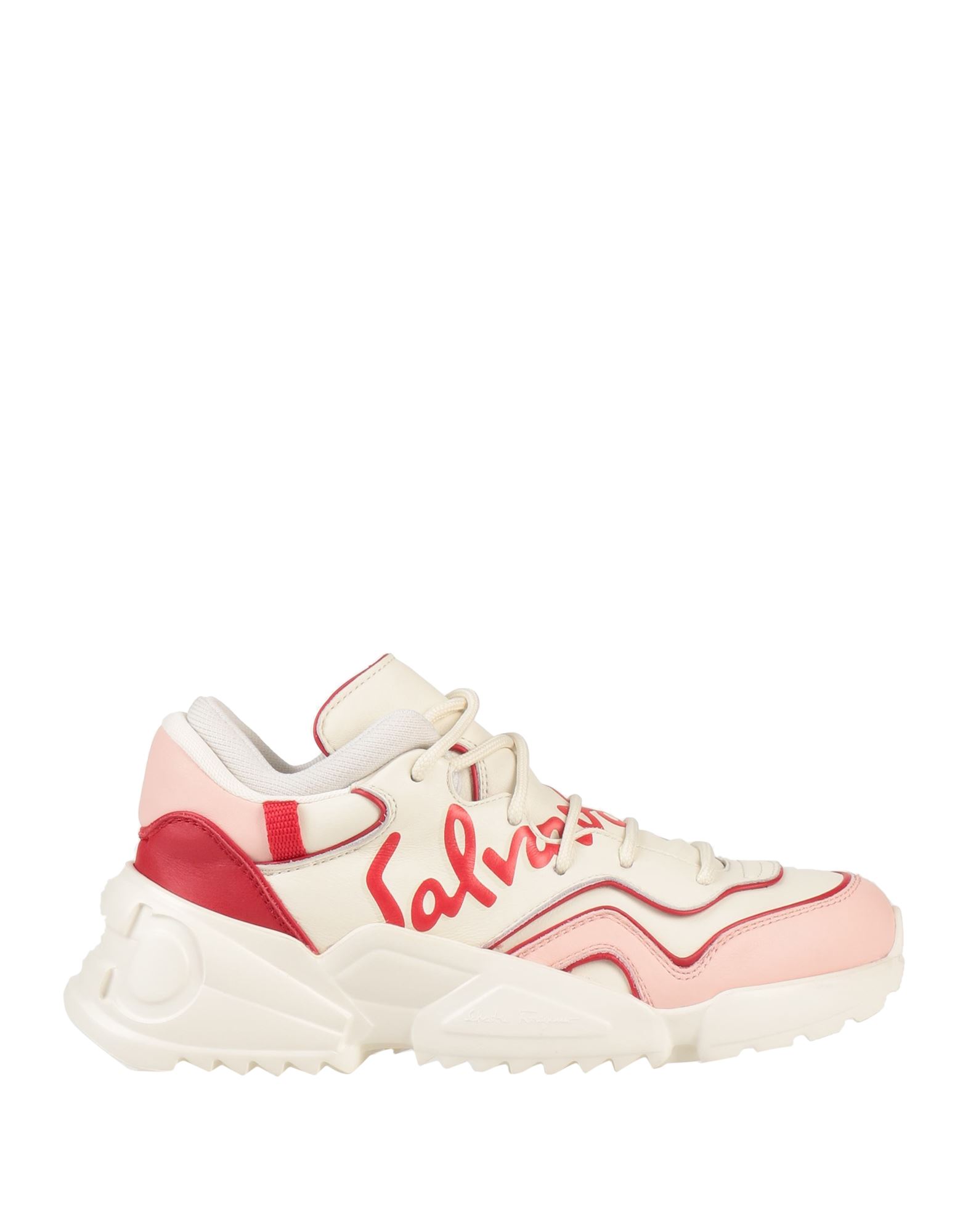 Ferragamo Nilu Leather Sneaker In Ivory