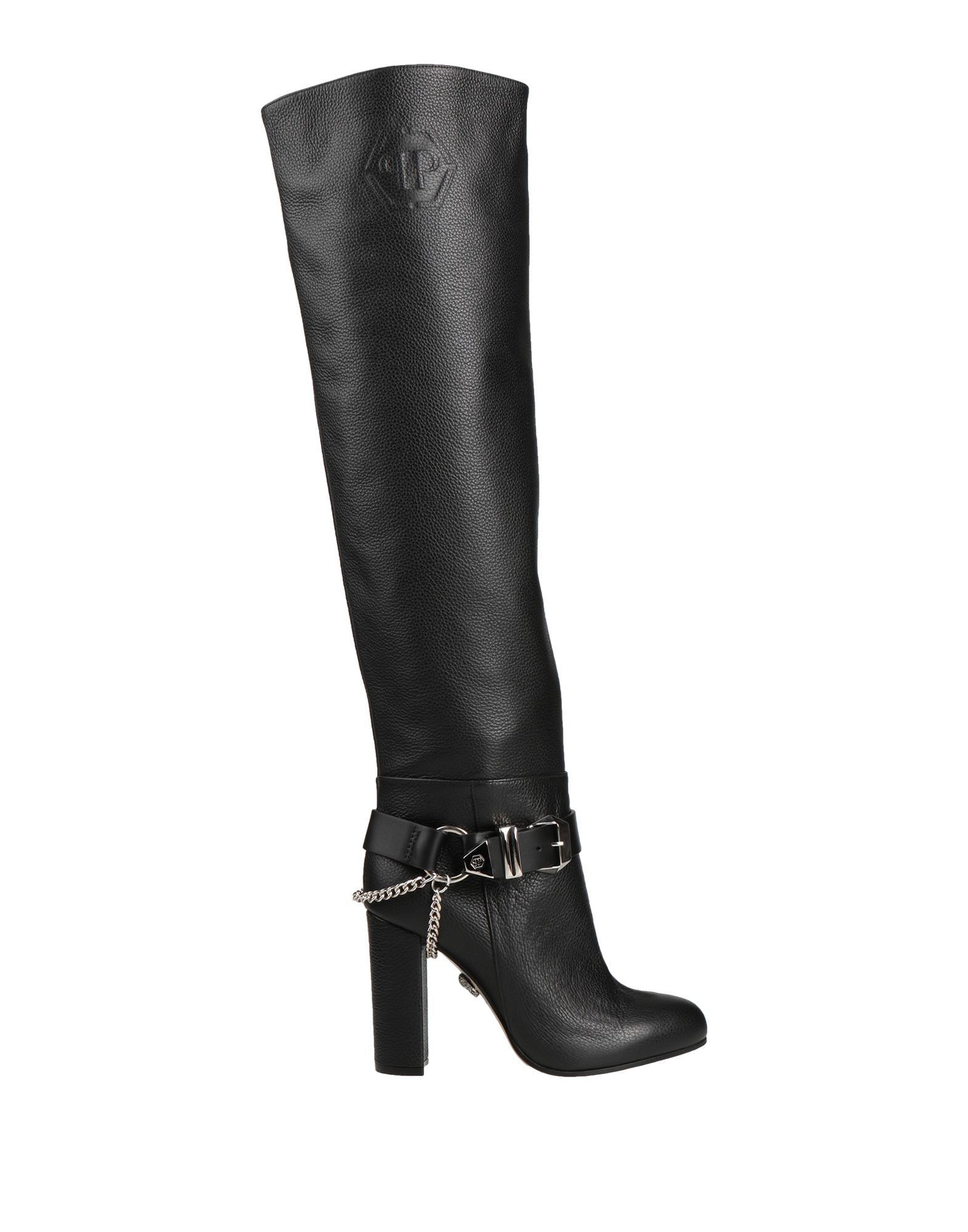 Shop Philipp Plein Woman Boot Black Size 6 Soft Leather